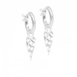 Forged Angel Wings 20mm Silver Earring Charms (Charms only)