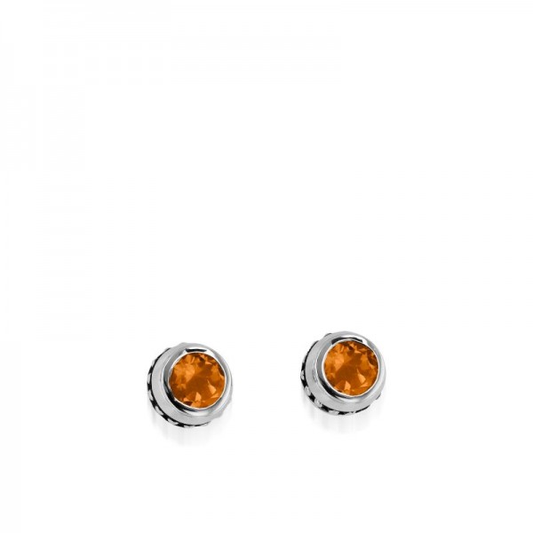 Antigua Birthstone Stud Earrings - Citrine