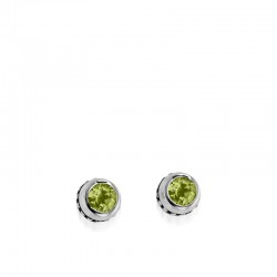Antigua Birthstone Stud Earrings - Peridot