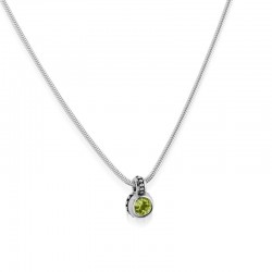Antigua Birthstone Solitaire Pendant - Peridot