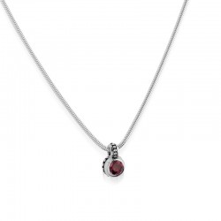 Antigua Birthstone Solitaire Pendant - Rhodolite Garnet