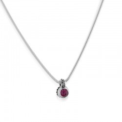 Antigua Birthstone Solitaire Pendant - Ruby