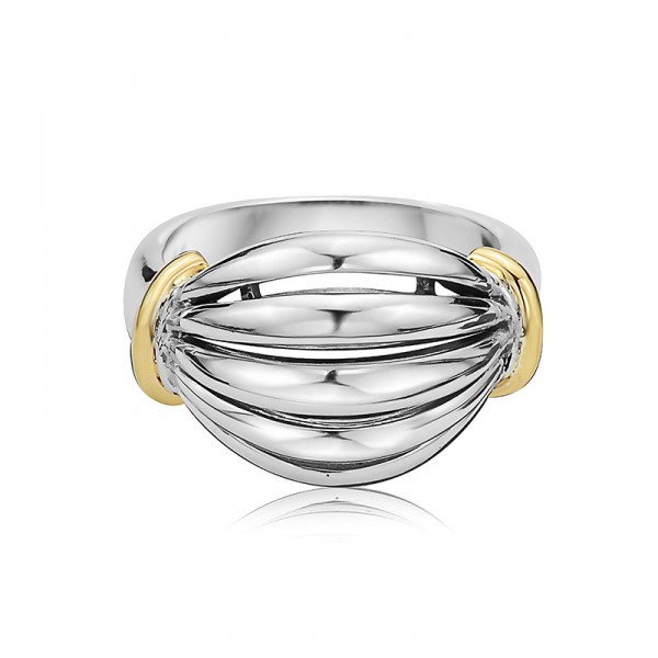 Sterling Silver & 18KY Birdcage Ring