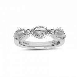 Sterling Silver Diamond Firefly Band