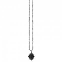 Sterling Silver Black & White Sapphire Pendant