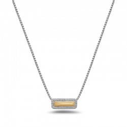 Sterling Silver & 18KY Rectangular Firefly Pendant