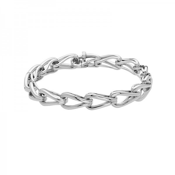 Sterling Silver U Shaped Link Bracelet