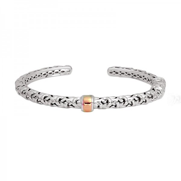 Sterling Silver & 18KP Ivy Bangle