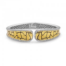 Sterling Silver & 18KY Python Bracelet