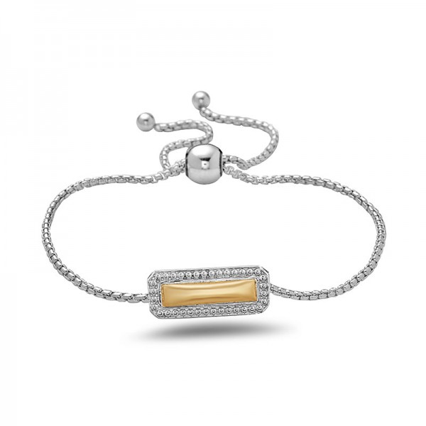 Sterling Silver & 18KY Firefly Bolo Bracelet