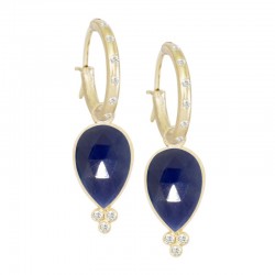 Mia Small Blue Sapphire 18KY Earring Charms (Charms only)