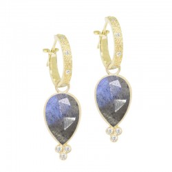 Mia Small Labradorite 18KY Earring Charms (Charms only)