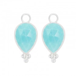 Mia Turquoise Silver Earring Charms (Charms only)