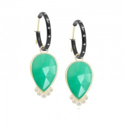 Mia Medium Chrysoprase 18KY Earring Charms (Charms only)