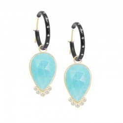 Mia Medium Turquoise 18KY Earring Charms (Charms only)