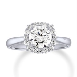 White Gold Halo Semi Mount