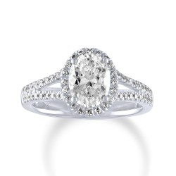 White Gold Halo Semi Mount