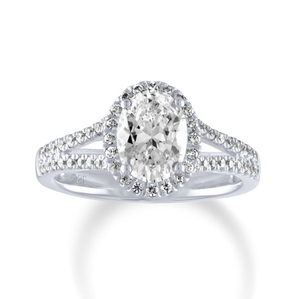 White Gold Halo Semi Mount