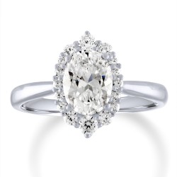 White Gold Halo Semi Mount