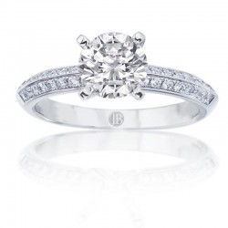 White Gold Pave Semi Mount