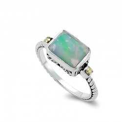 Samuel B. Sterling Silver/18KY Opal Ring