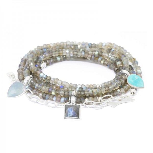 Jacket Friendly Heritage Labradorite Silver Convertible Wrap