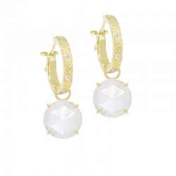 Petal Moonstone 18KY Earring Charms (Charms only)