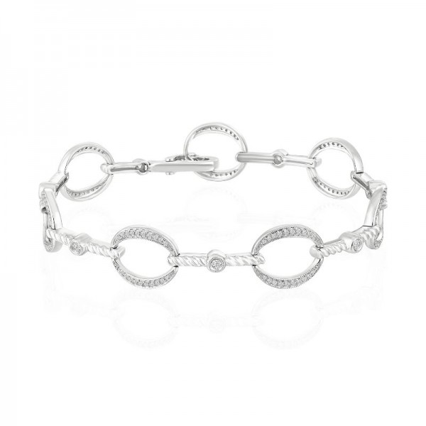 Luvente Diamond Oval Link Bracelet