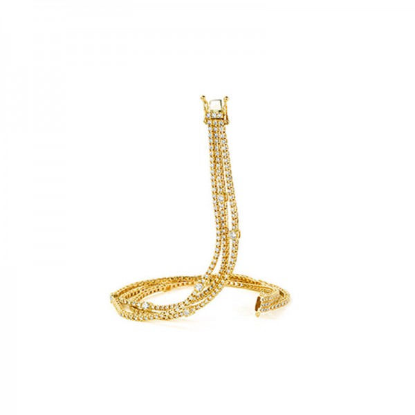 14KY Three Strand Diamond Bracelet