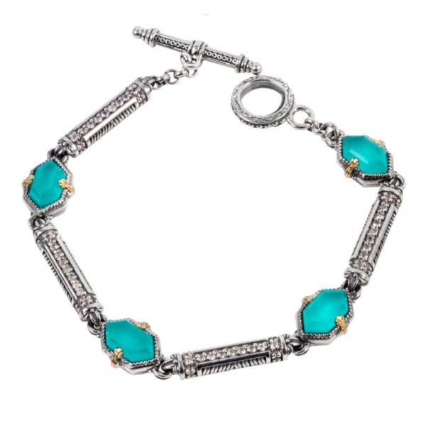 Women's Sterling Silver & 18KY Droplet Bracelet