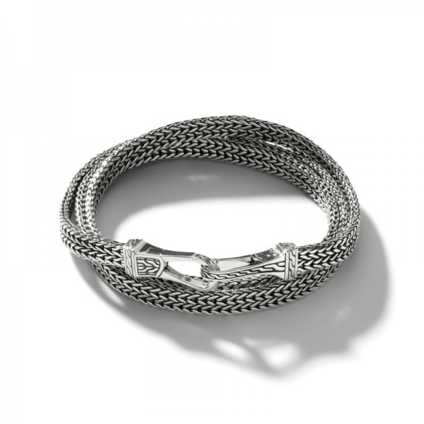 Triple Row Foxtail Classic Chain Wrap Bracelet