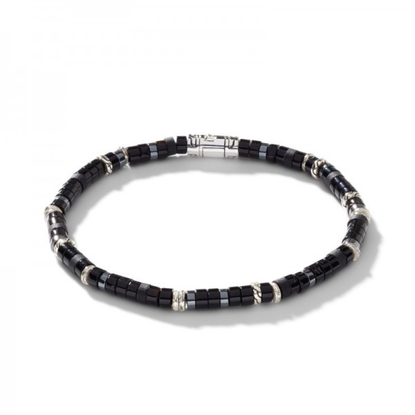 Black Onyx Heishi Bead Bracelet