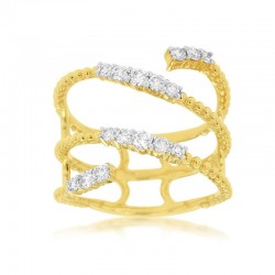 14KY Diamond Swirl Ring