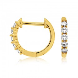 14KY Diamond Huggie Earrings