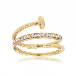 14KY Diamond Nail Ring