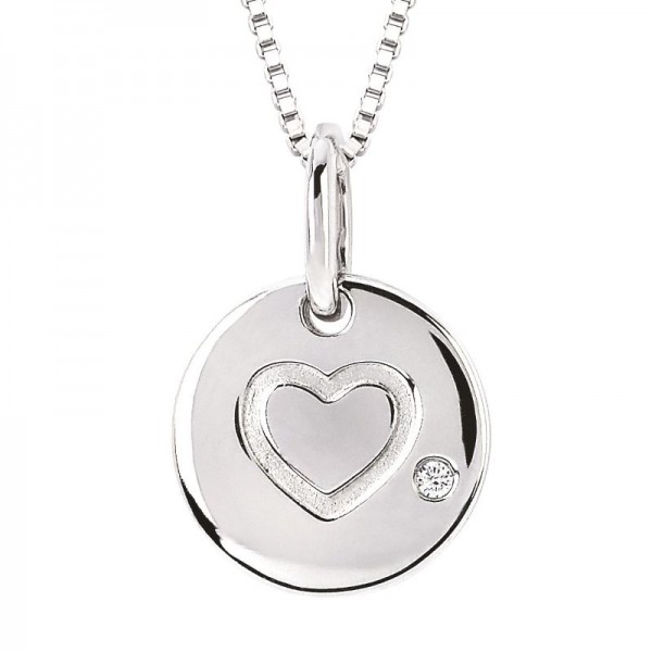 SS Diva Diamonds® Heart Charm Pendant