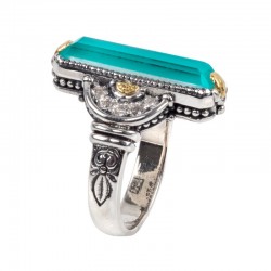 Women's Sterling Silver & 18KY Aqua Pura Ring