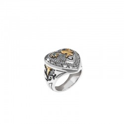 Women's Sterling Silver & 18KY Angel Heart Ring