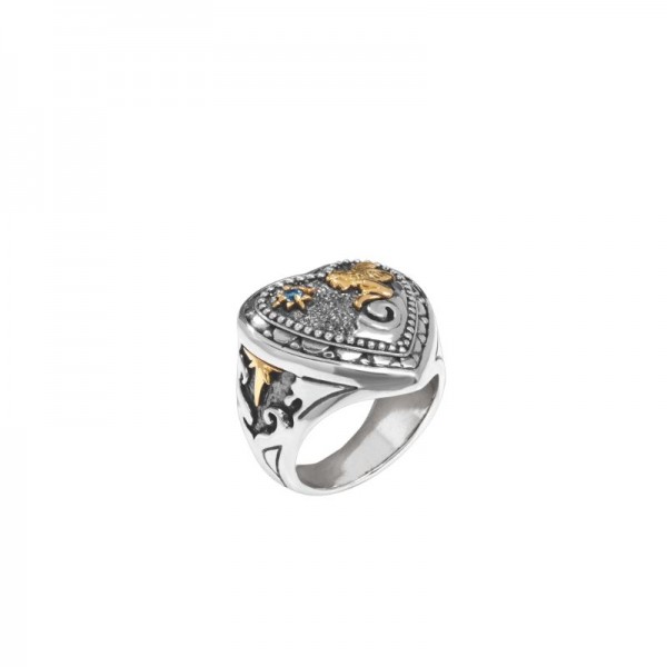 Women's Sterling Silver & 18KY Angel Heart Ring