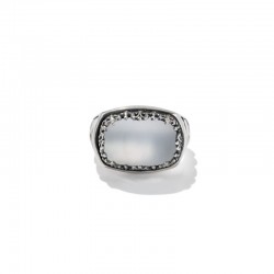 Sterling Silver Mother of Pearl Luna Linked Petite Ring
