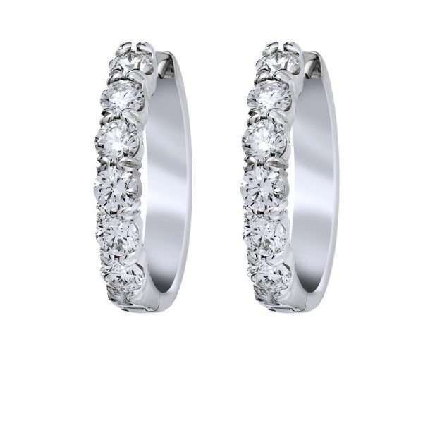 18KW .50ctw Diamond Fashion Earrings