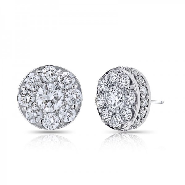 18KW .85ctw Diamond Illusion Earrings