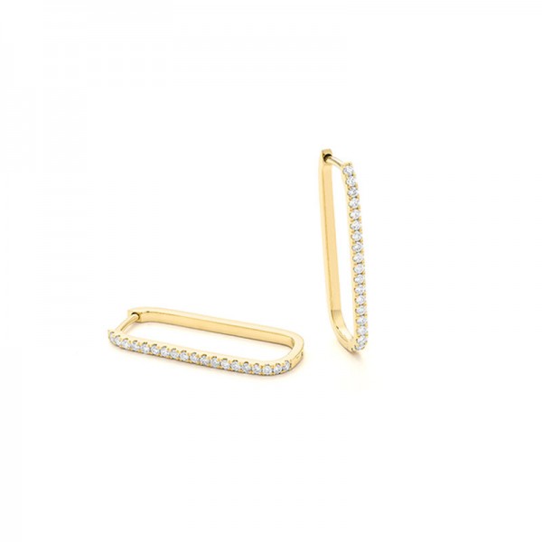 14KY Diamond Huggie Earrings