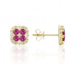 Luvente Ruby & Diamond Earrings