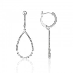 Luvente Diamond Hoop Drop Earrings