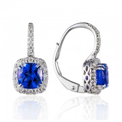 Luvente Tanzanite and Diamond Earrings