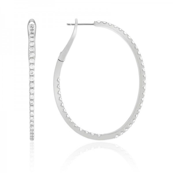 Luvente Diamond Medium Hoop Earrings