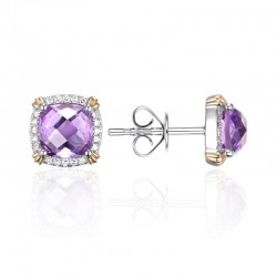 Luvente Amethyst & Diamond Earrings
