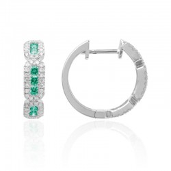 Luvente Emerald & Diamond Earrings