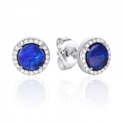 Luvente Opal & Diamond Earrings